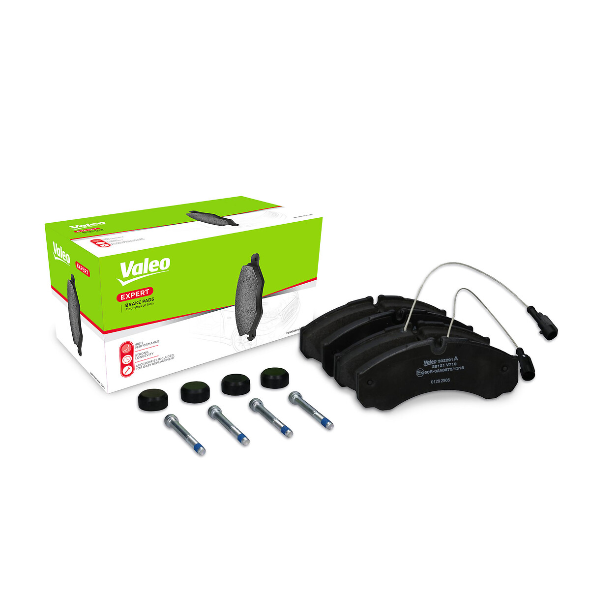 Jeu de 4 plaquettes de frein VALEO ref. 302291A